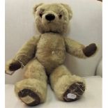 A light brown plush, Kapok stuffed teddy bear by Chad Valley,