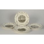 Four Wedgwood of Etruria & Barlaston 'Old London Views' plates entitled 'Staple Inn',