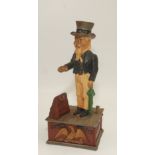 A cast iron Uncle Sam mechanical money box, height 29cm.