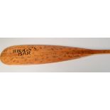 An autographed wooden paddle, inscribed 'BIGGS'S BAR, TO THE DAMN JRS, Ronnie Biggs, 13.11.