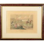 A set of four hunting coloured engravings by Henry Thomas Alken, 28 x 37cm plate size.