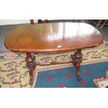 A Victorian burr walnut centre table, the moulded inlaid top,