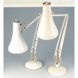 An Anglepoise white enamel adjustable table lamp by Herbert Terry & Sons,