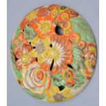 A Clarice Cliff circular 'My Garden' wall plaque, floral decorated, diameter 20cm.