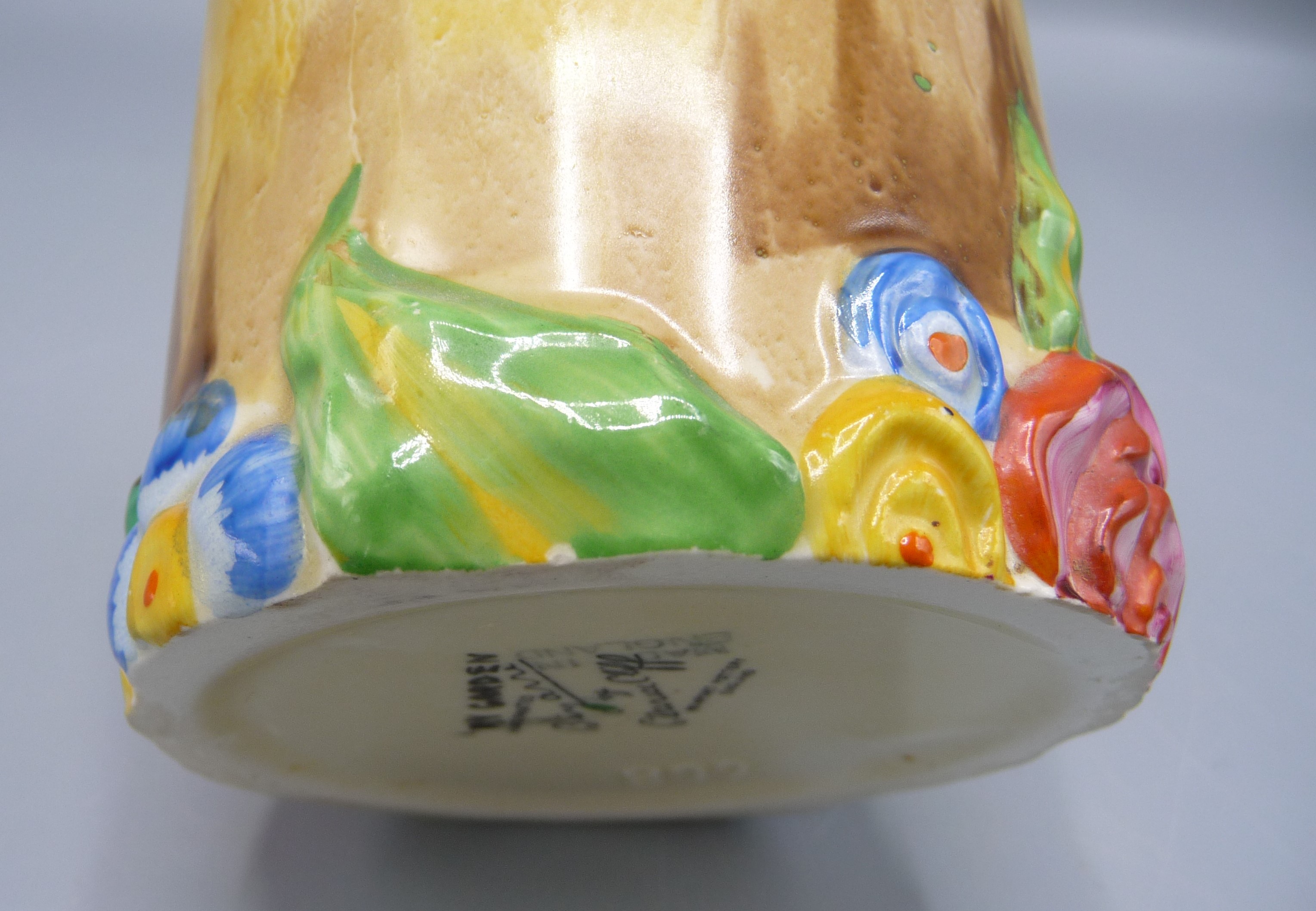 A Clarice Cliff 'My Garden' Bizarre preserve jar, height 10cm. - Image 3 of 4