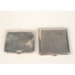 Two silver cigarette cases. 6.4oz.