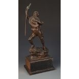 A spelter figure of a boy scout, early 20th century,