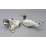 A Royal Copenhagen porcelain group of playful puppies, height 5cm,