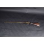 A rare 19th century eight bore black powder single barrel wildfowling shotgun, by J.