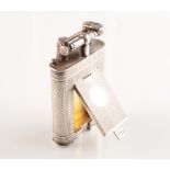 A rare silver Dunhill Unique compact lighter, Alfred Dunhill mark, made in Germany,