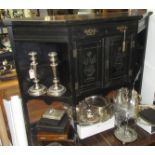 An Aesthetic Movement ebonised side cabinet,