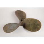 A bronze propeller, inscribed 'THORNYCROFT N9540', 53.5cm.