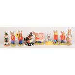 Eight Royal Doulton Bunnykins figures, comprising of the Oompah Band, 'Drummer DB26',