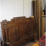 A pair of French elm 4' bedsteads,