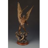 A Franklin Mint Hot-Cast Bronze figure, entitled 'Michael The Defender of God', by Ruth Thompson,