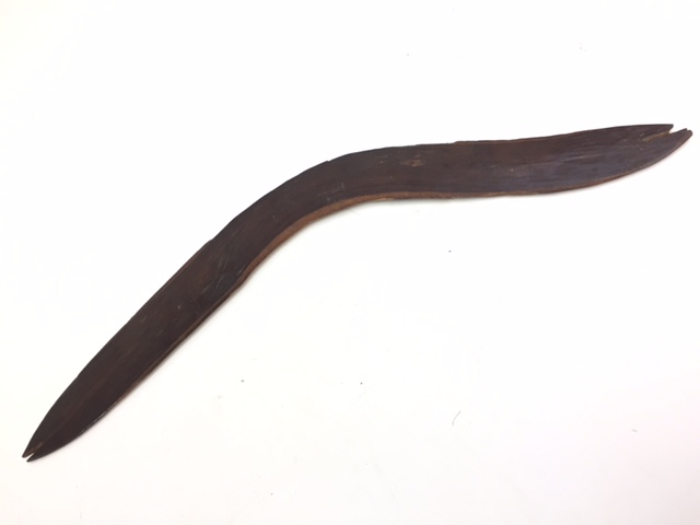 An Australian Aborigine boomerang of plain curved form, width 62cm. - Image 3 of 3