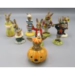 Eight Royal Doulton Bunnykins figures, comprising 'Mother Bunnykins DB189',