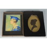 Miss Moncrieff Bell a portrait miniature of Miss Price in her academic gowns,