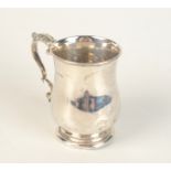 A bellied silver Christening mug, Chester 1906. 3.7oz.