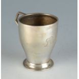A silver christening mug, 1935 jubilee mark. 4.2oz.