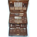 An EPNS sixty-one piece six place suite of cutlery,