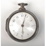 A George III silver pair cased pocket watch by Ainsworth Liverpool No.1252 Birmingham 1814.