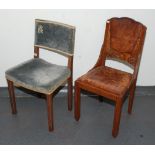 A limed oak velvet upholstered 1953 Coronation chair,