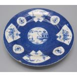 A Bow porcelain plate, 18th century,