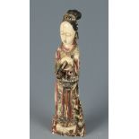 A Japanese polychromed ivory figure of Ransaik (Chinese Lan Ts'ai Ho) from the Eight Immortals of