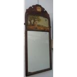 A George III style walnut wall mirror, by Titchmarsh & Goodwin cabinet makers,