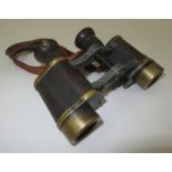 A pair of Carl Zeiss Jena World War I binoculars, incised D.F.