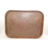 An Arts and Crafts John Pearson copper tray,