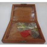 Miscellaneous coins, in a mahogany box.
