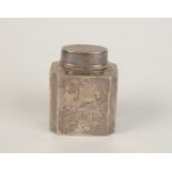 A late Victorian small silver tea caddy, Chester 1898. 2.1oz.