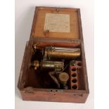 A Richards brass 'Improved Patent Steam Engine Indicator No.