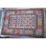 A Caucasian design rug,