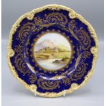 A Coalport cabinet plate, by F.