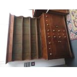 A George III oak dresser, the rack with three tiers,