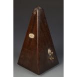 A French Maelzel Paquet metronome, height 22.5cm.
