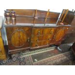 A George III style mahogany sideboard, early 20th century,