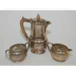 A pre war silver coffee pot of vase shape by Mappin & Webb, Sheffield 1936,