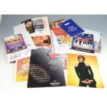 A collection of autographs including Elton John, Cilla Black, Jeff Wayne,