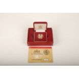 Gold proof half sovereign 2002, original boxes and certificate.