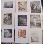 Various etchings by Noah Lambourne.