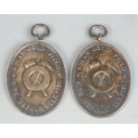 'Kolar Goldfield Mine Rescue Service' two oval silver medals,