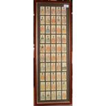 A framed set of Players cigarette cards, military series of 50 regiments, nostalgic reprints,