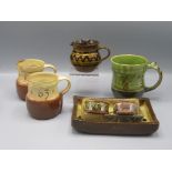 A selection of Winchcombe pottery items, 1930s to 1960s, comprising of a jug, height 7.