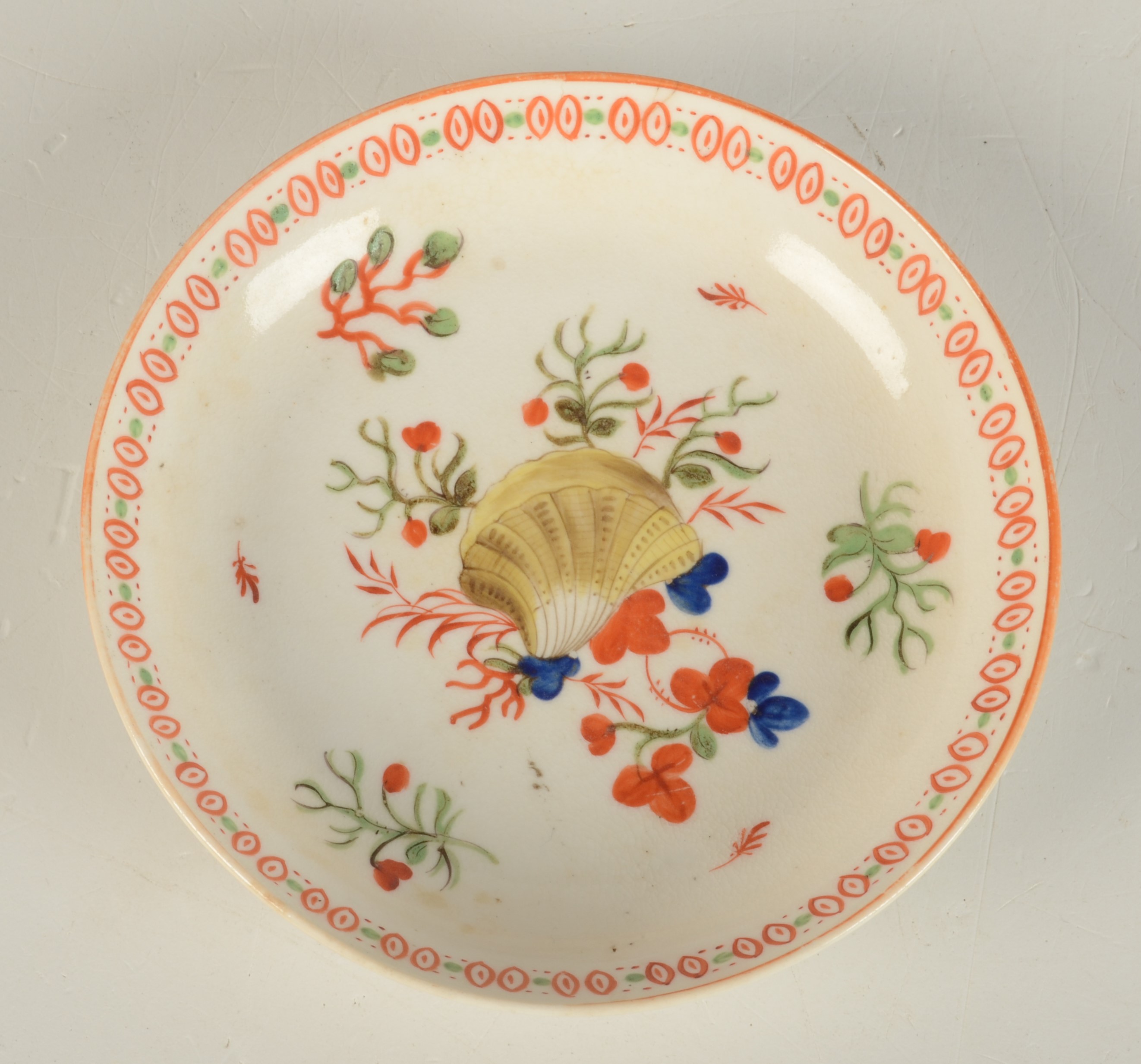 A Keeling porcelain plate, 18th century, Factory X, with floral decoration, diameter 23. - Image 2 of 3