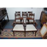 A set of eight Regency mahogany dining chairs,