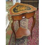 A French inlaid kingwood and burr walnut jardiniere stand, late 19th century,